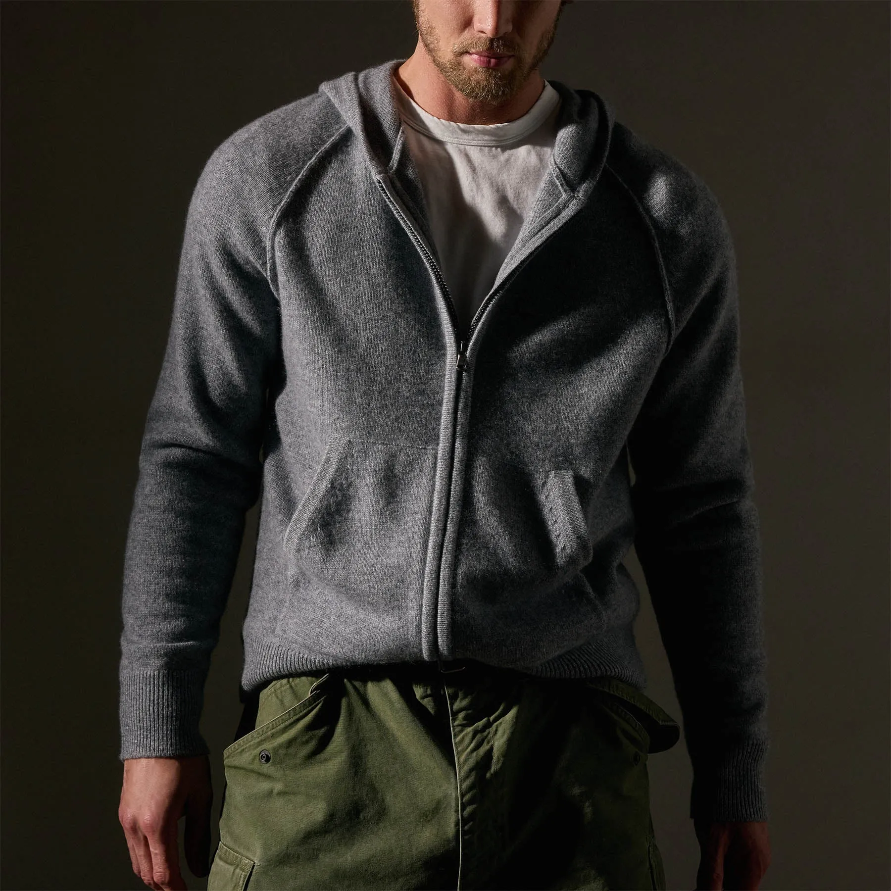 Recycled Cashmere Jacket - Heather Grey