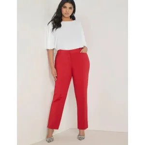 Red Classic Fit Dress Pants