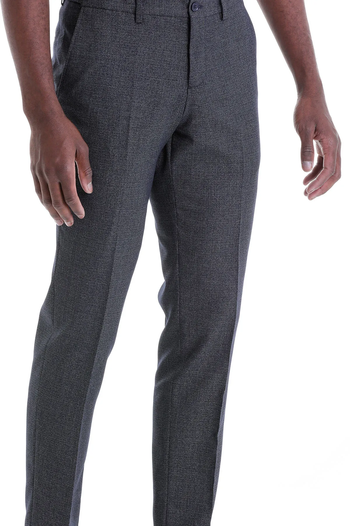 Regular Fit Side Pocket Navy Dress Pants