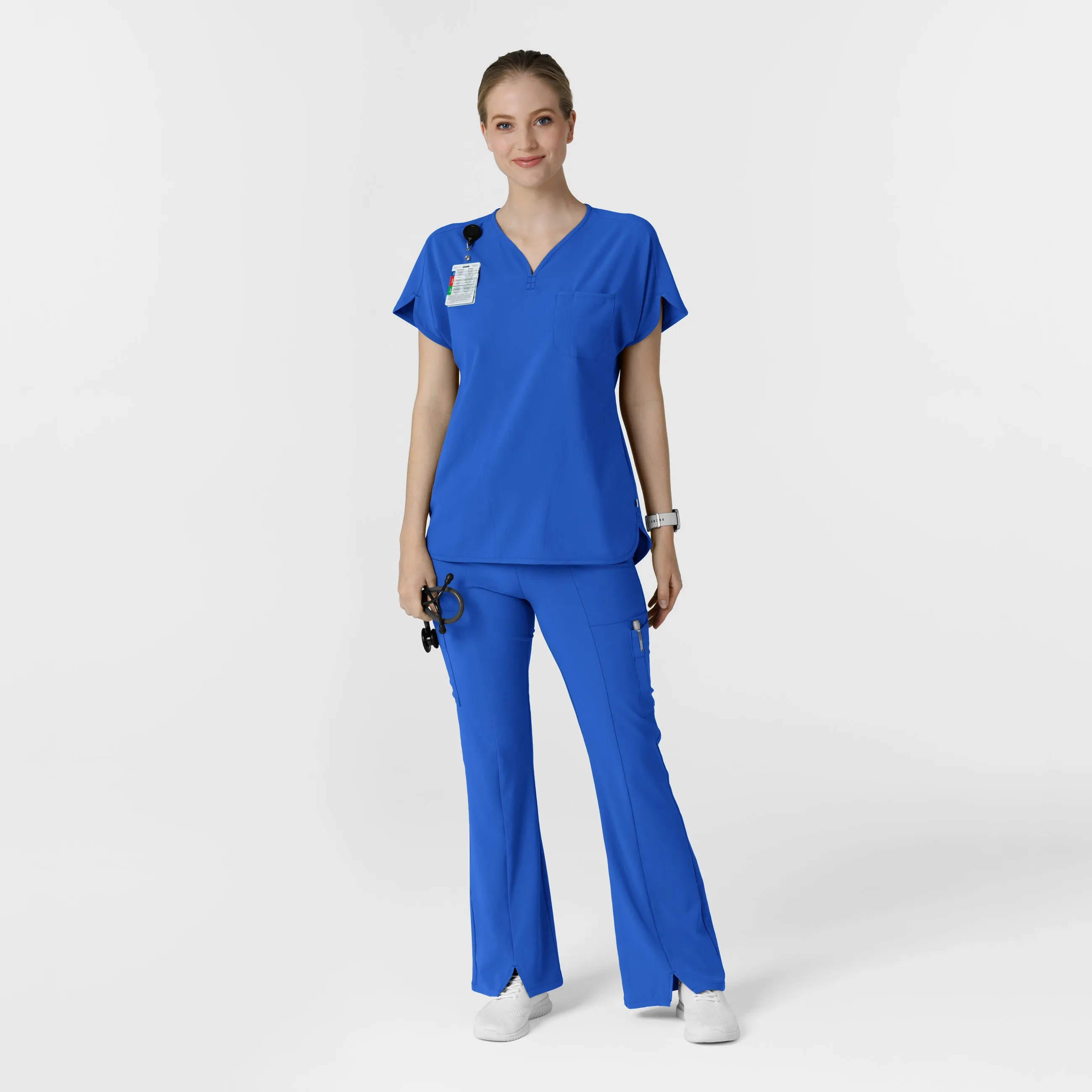 RENEW Women's Cargo Flare Scrub Pant - Royal