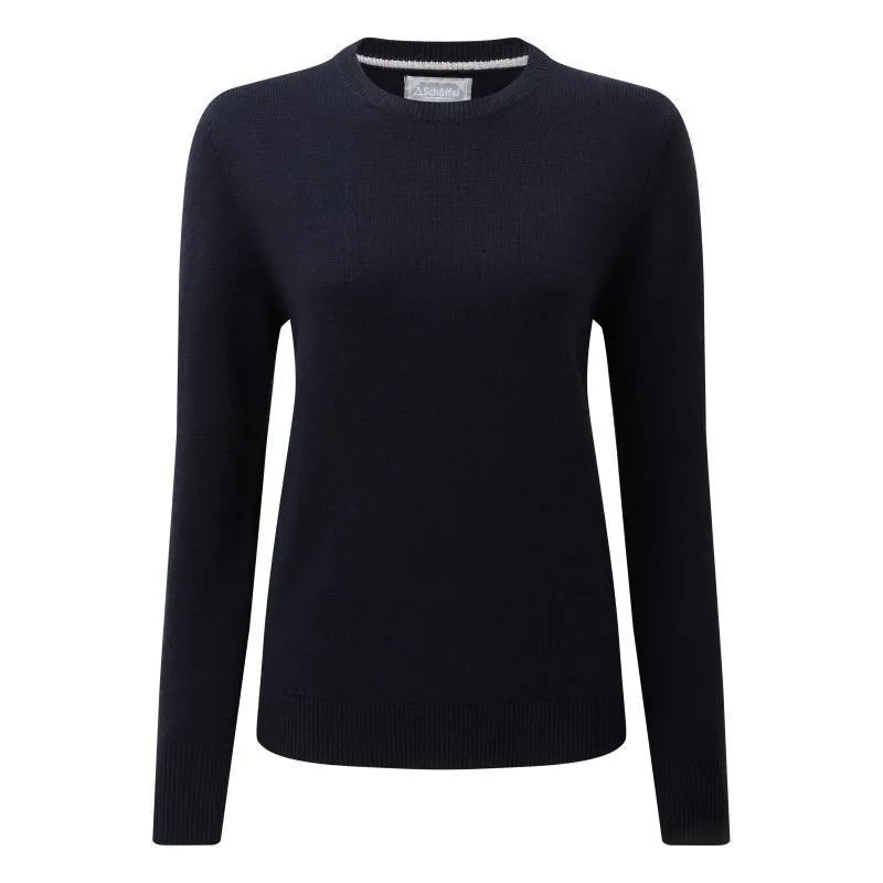 Schoffel Ladies Merino Crew Neck Jumper - Navy