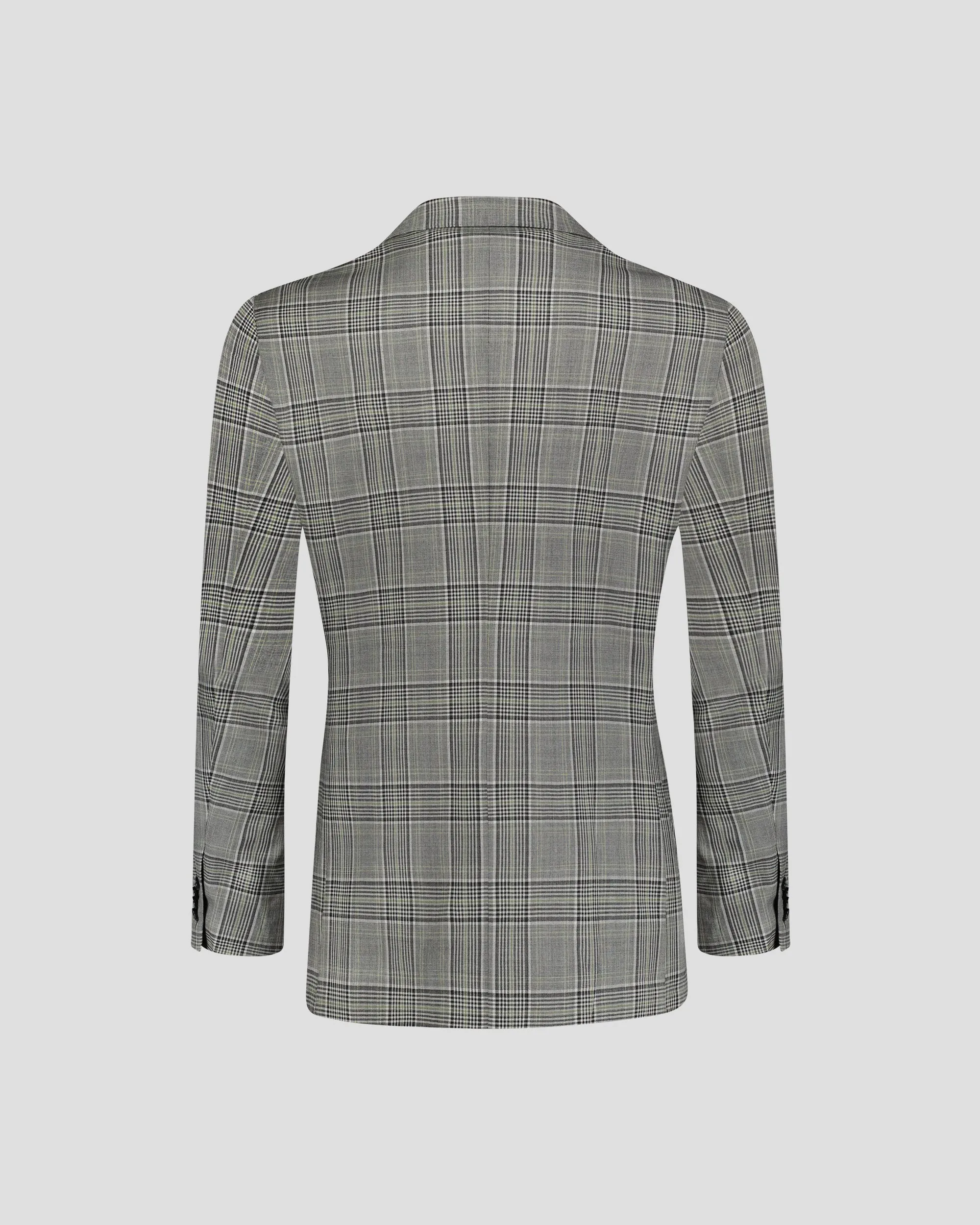 SG Single Breasted Blazer – Grey   Green Plaid