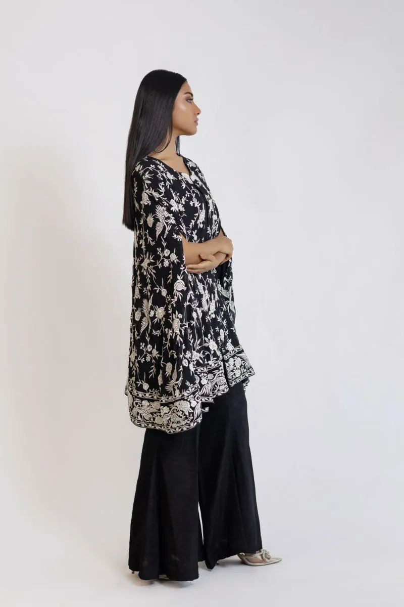 Shehrnaz - SHK-1407 - Black - Chiffon  - 2 Piece