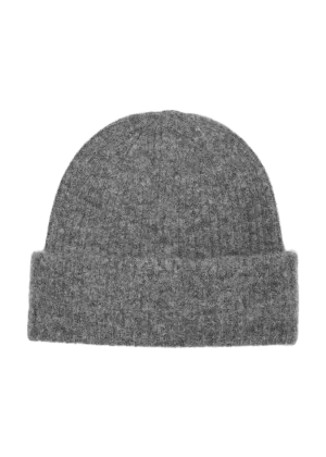 SLFMALINE LANO KNIT BEANIE NOOS | MEDIUM GREY MELANGE