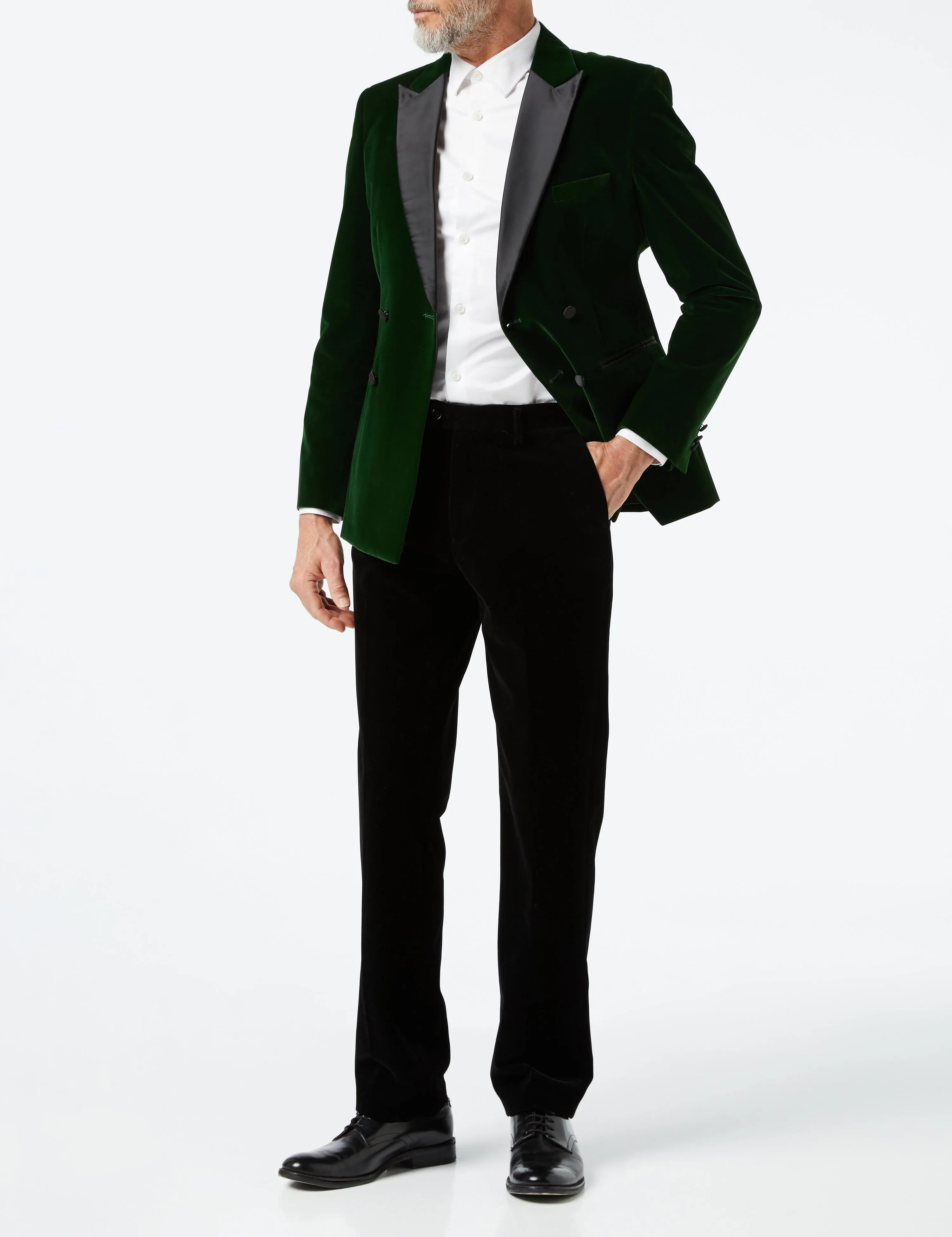 SMITH - Green Soft Velvet Dinner Jacket