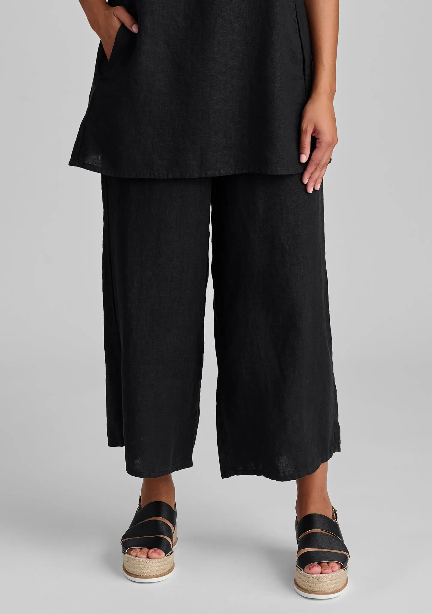 Sociable Flood - Wide Leg Linen Pants