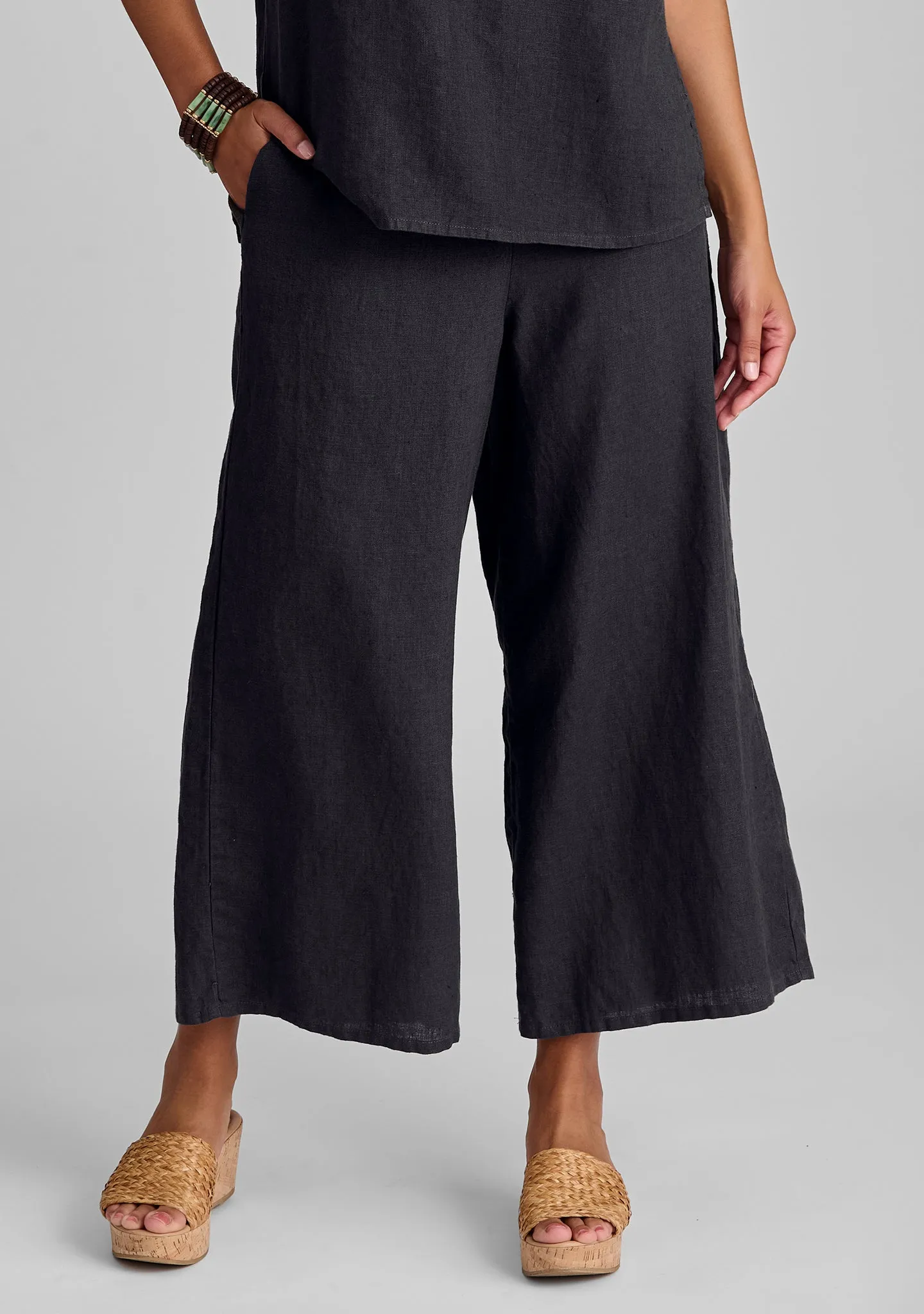 Sociable Flood - Wide Leg Linen Pants