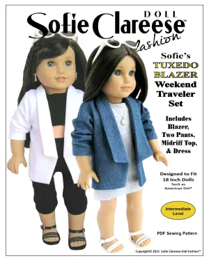 Sofie's Tuxedo Blazer Weekend Set 18 Inch Doll Sewing Pattern