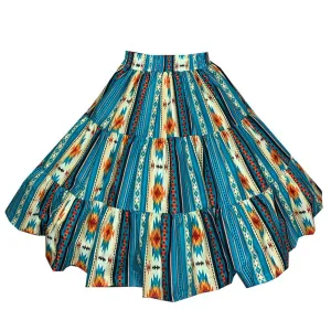 Southwest Santa Fe Square Dance Skirt