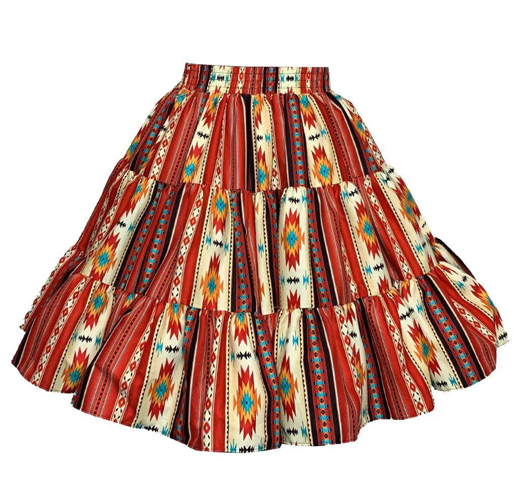 Southwest Santa Fe Square Dance Skirt