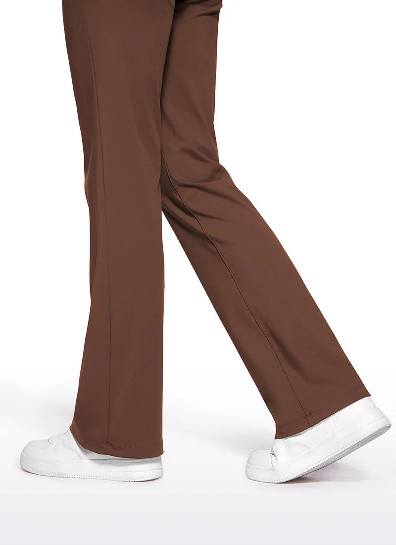 Stretch Flared Pants with Zip Pockets 31"