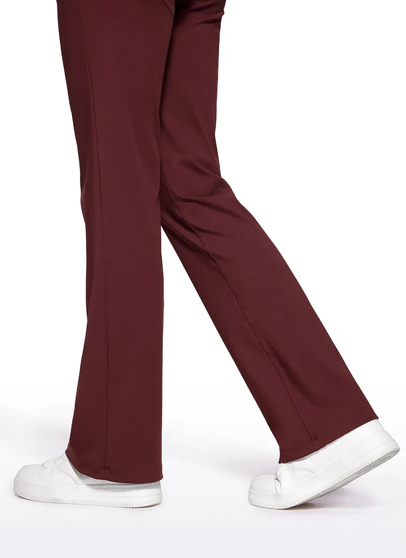 Stretch Flared Pants with Zip Pockets 31"