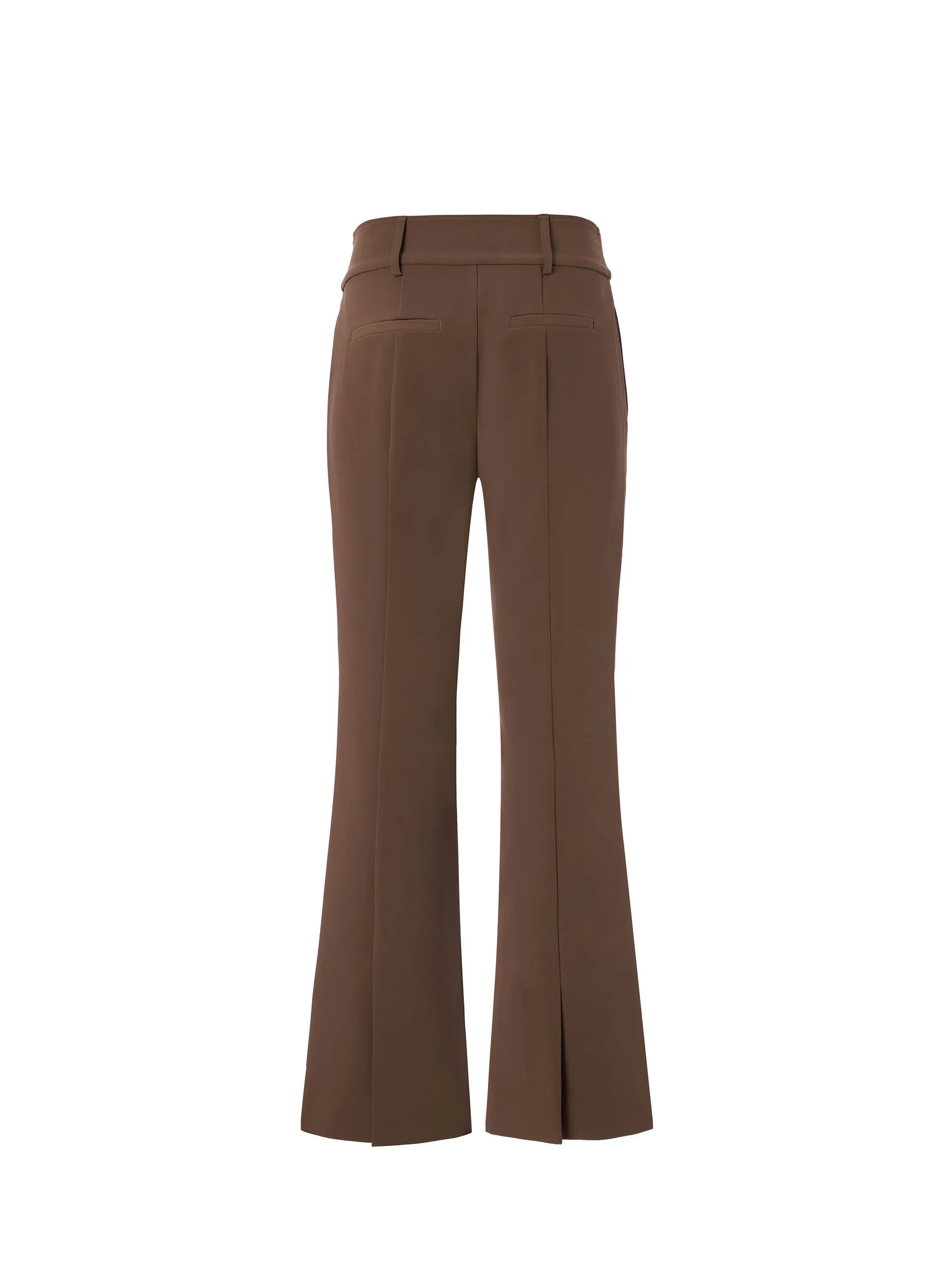 Stretch Slit Flared Trousers