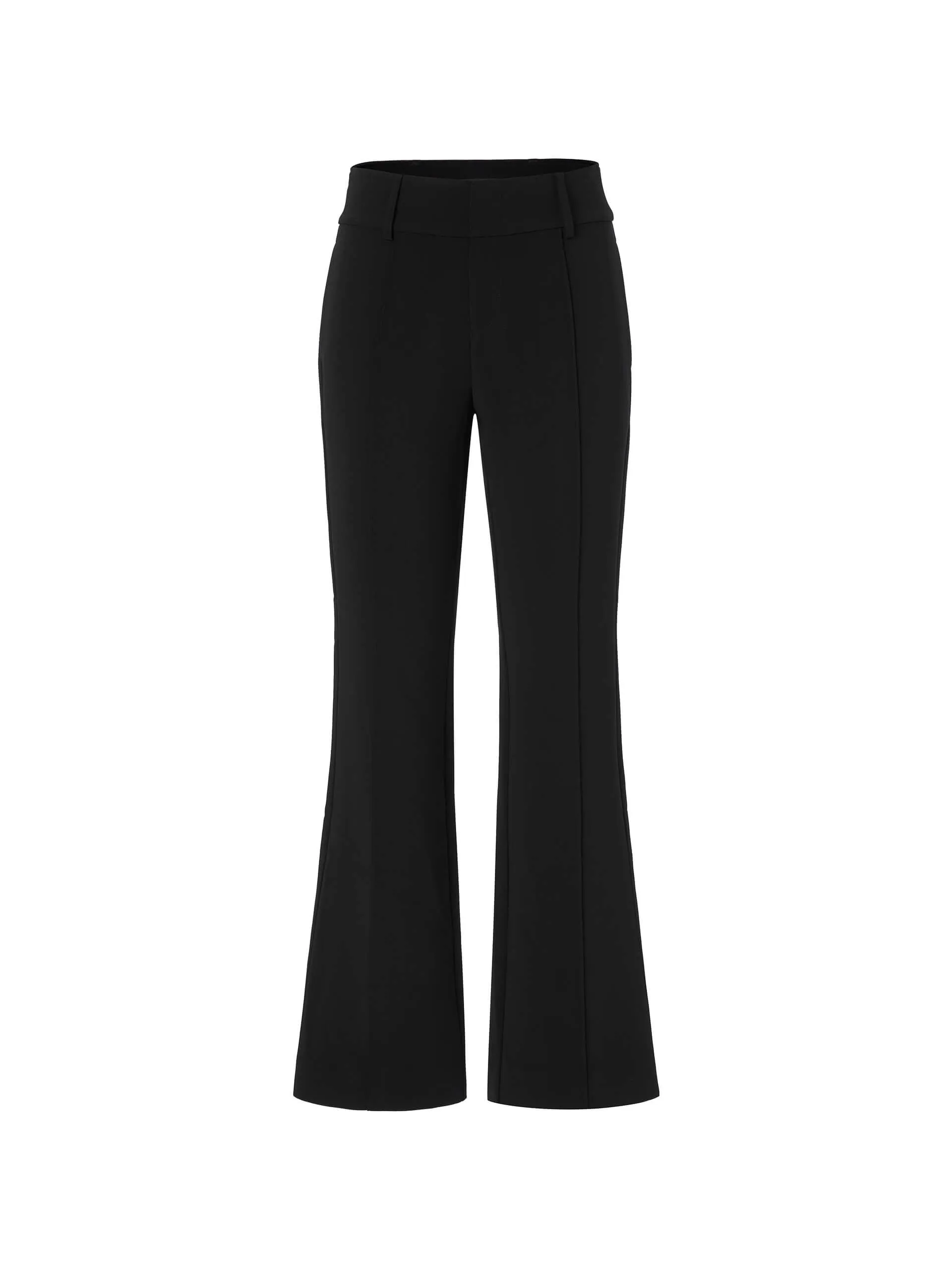 Stretch Slit Flared Trousers