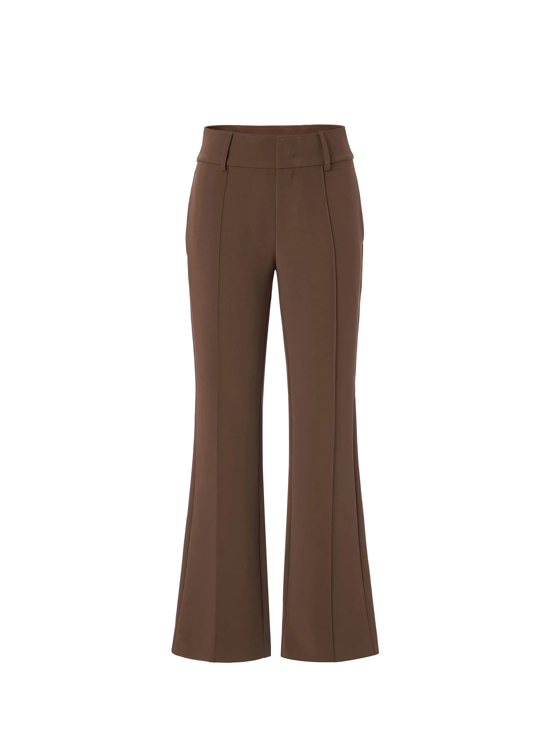 Stretch Slit Flared Trousers