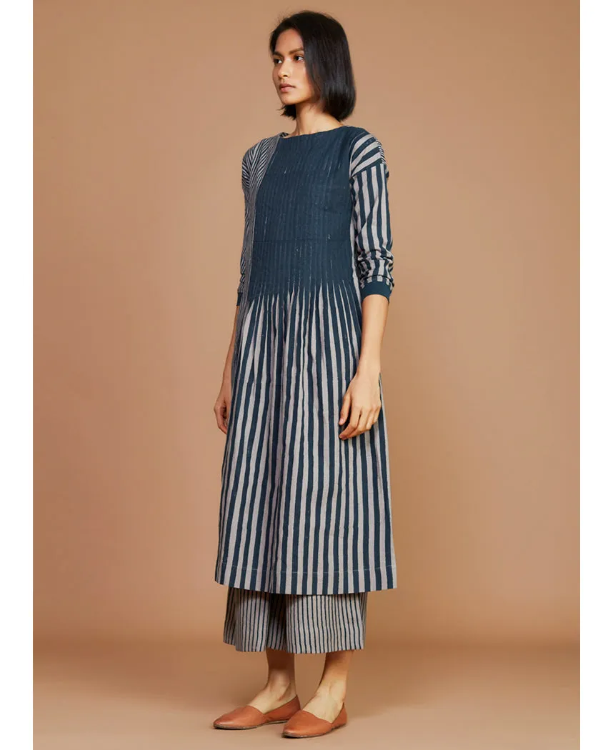 Striped Pleated Tunic Set