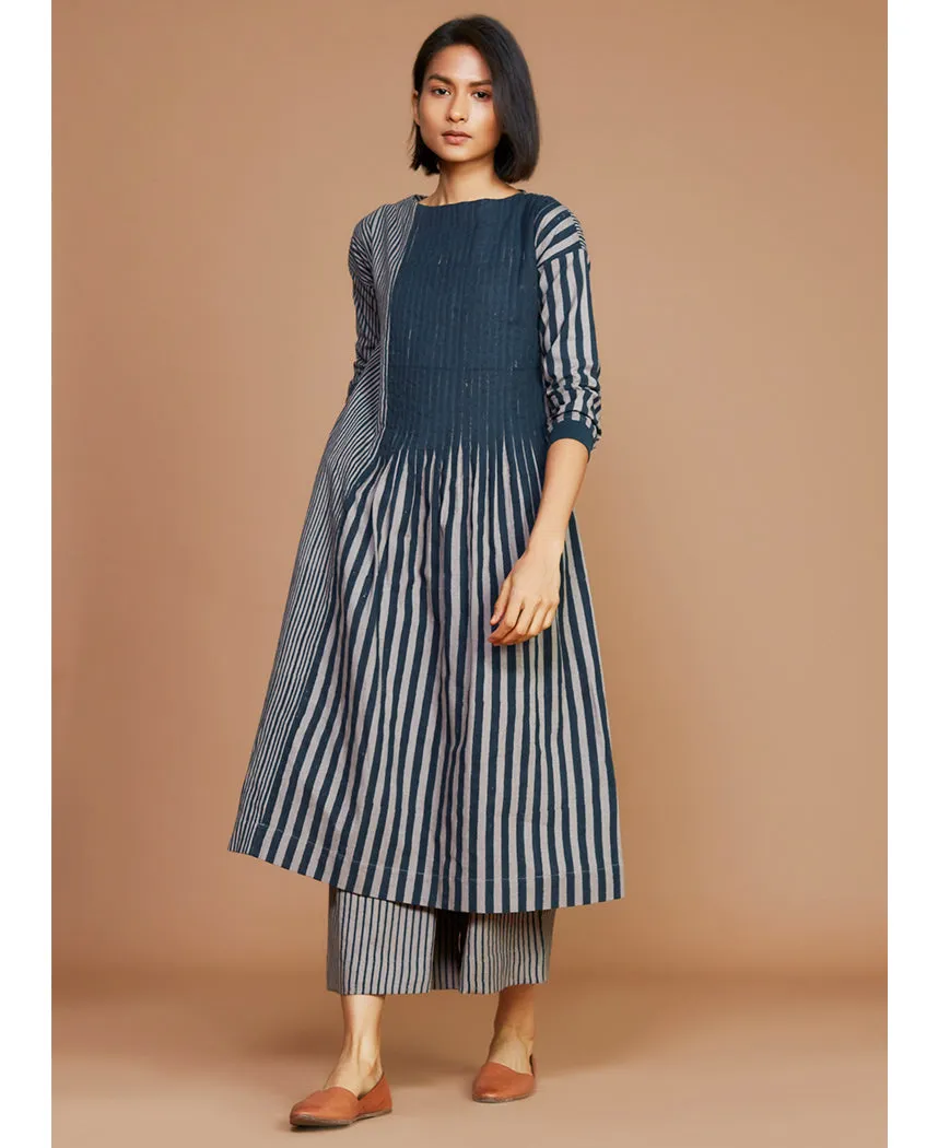 Striped Pleated Tunic Set