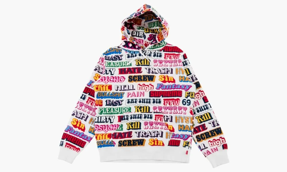 Supreme Hysteric Glamour Text Hoodie "WHITE"