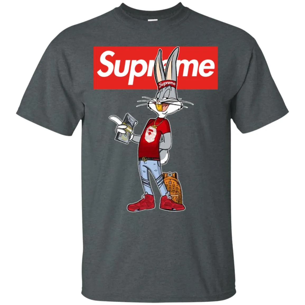 Supreme Rabbit Money Men Cotton T-Shirt