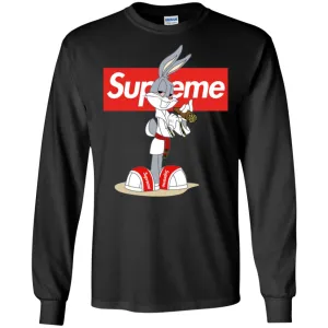 Supreme Rabbit Smoking T-shirt Men Long Sleeve Shirt