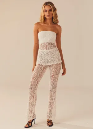 Sweet Fantasy Lace Pant - Ice