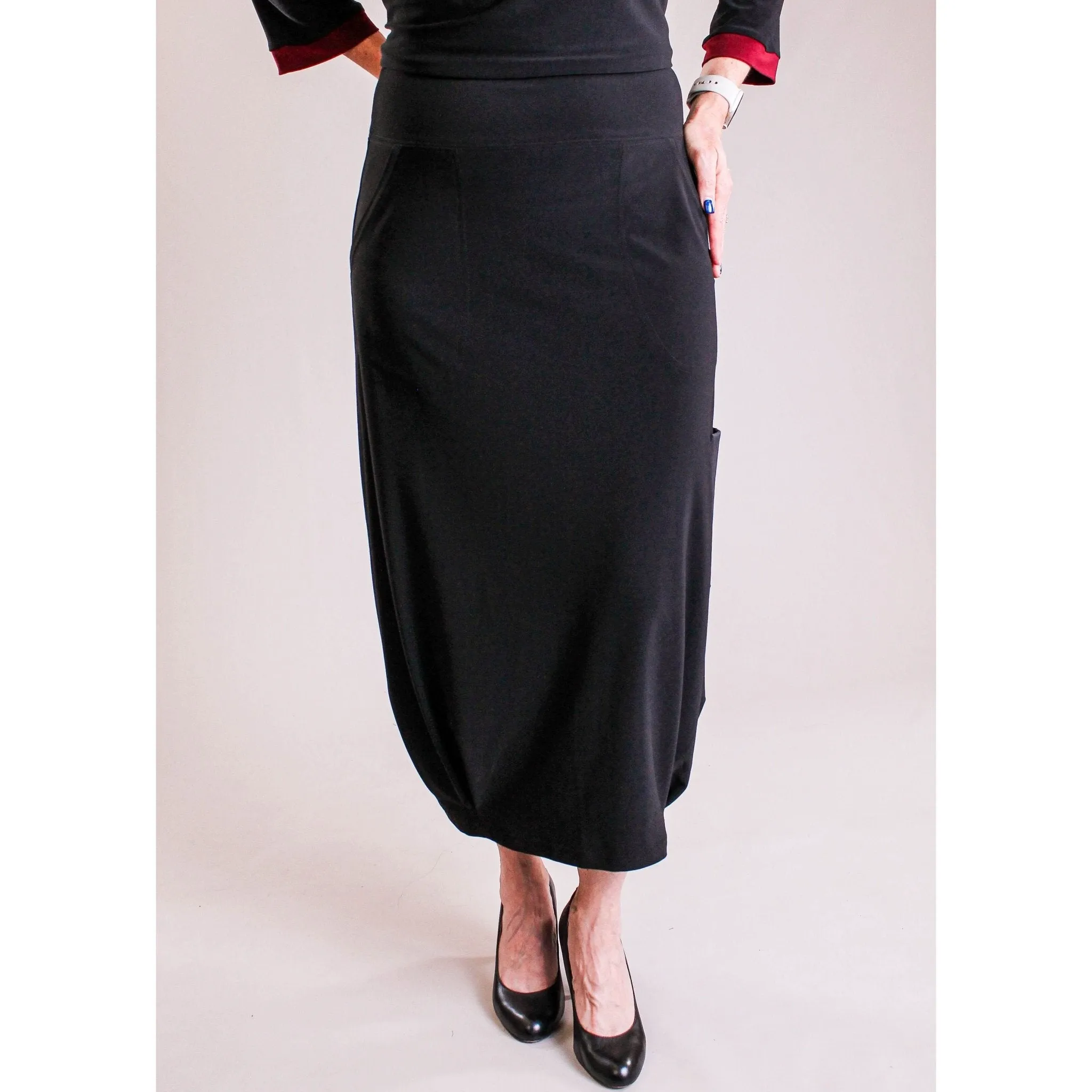 Sympli Safari Skirt With Faux Pocket