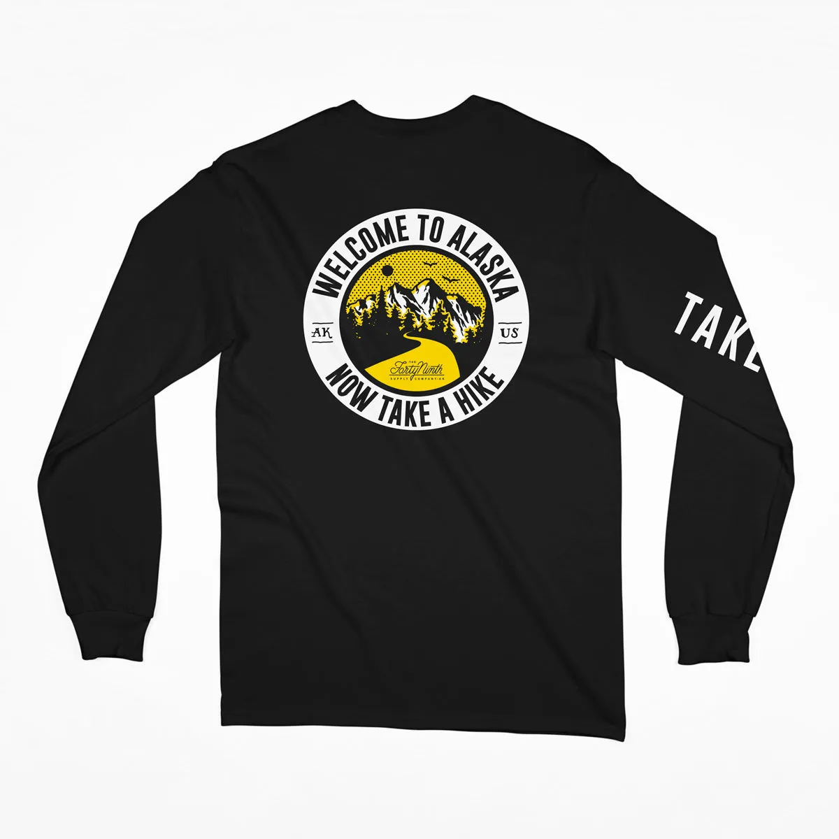 Take A Hike Long Sleeve Black T-Shirt