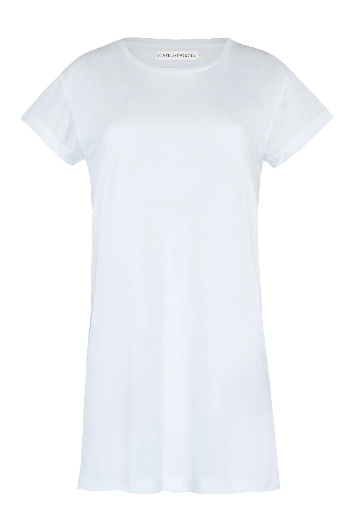 THE MONROE T-SHIRT-mini dress  - BLEACHED WHITE