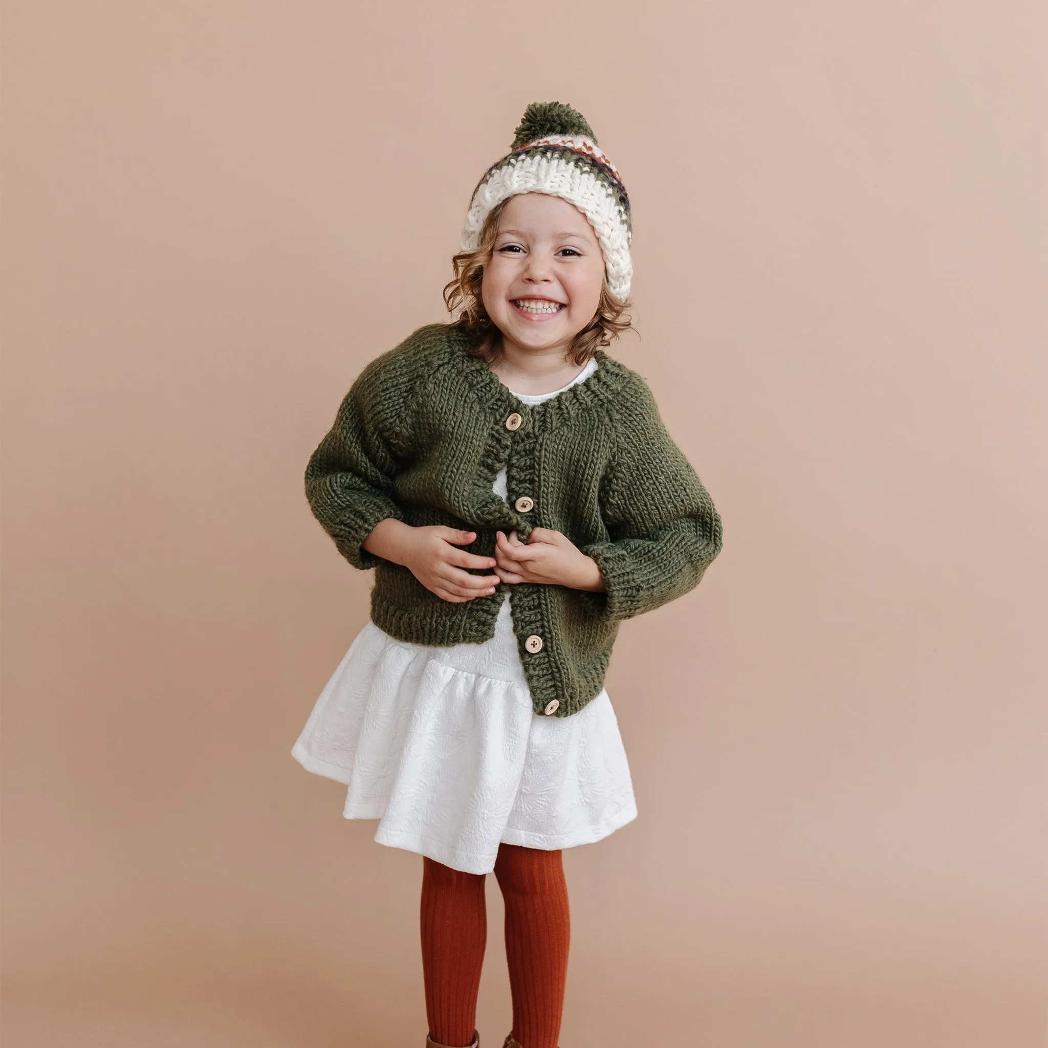 The Will Stripe Toque - Olive - BABY