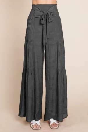 Tiered Boho Pants - Charcoal