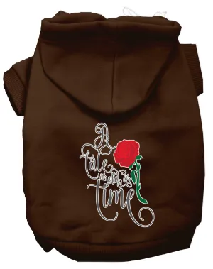 Timeless Tale Screen Print Dog Hoodie Brown Xs