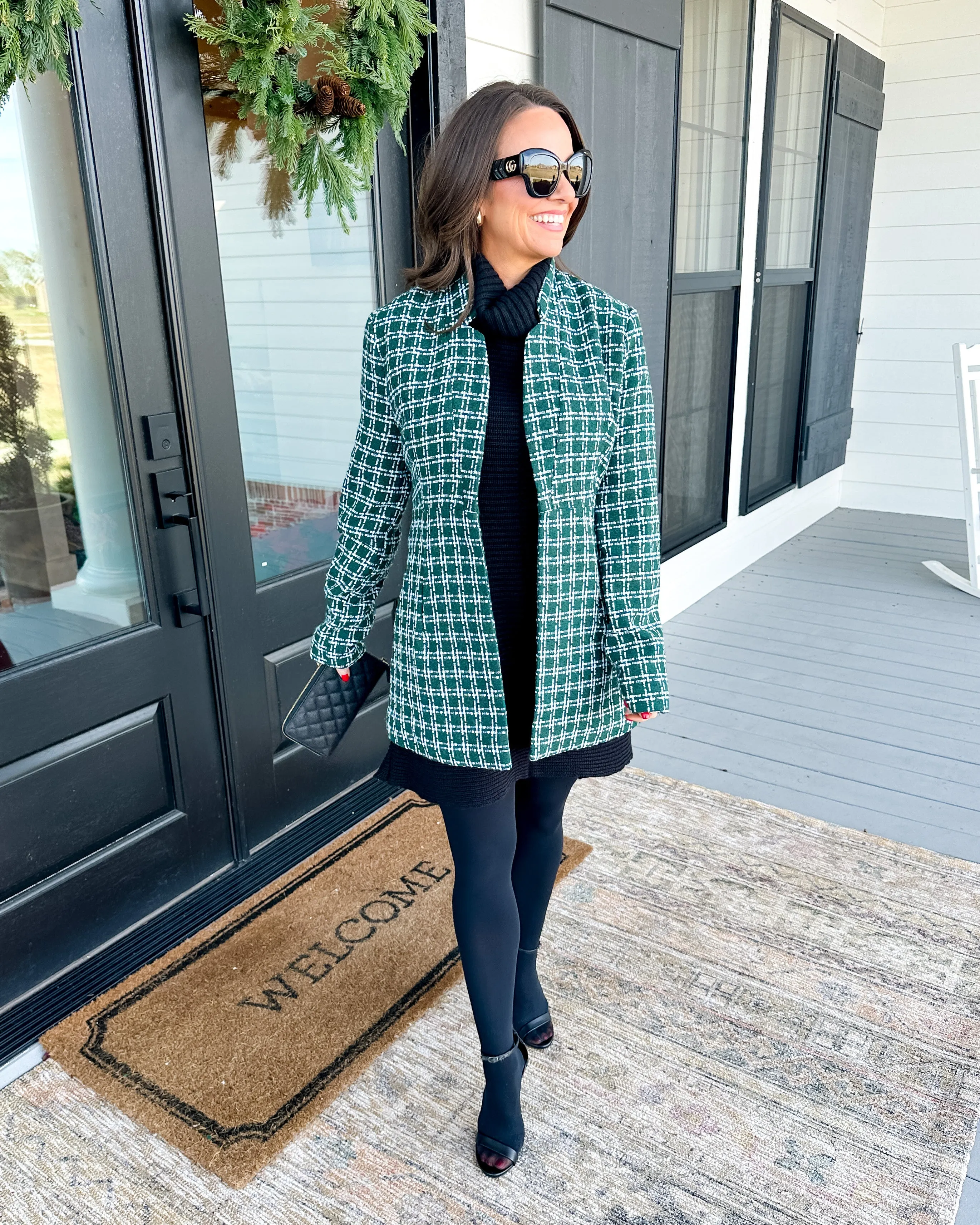 Tweed Blazer in Hunter