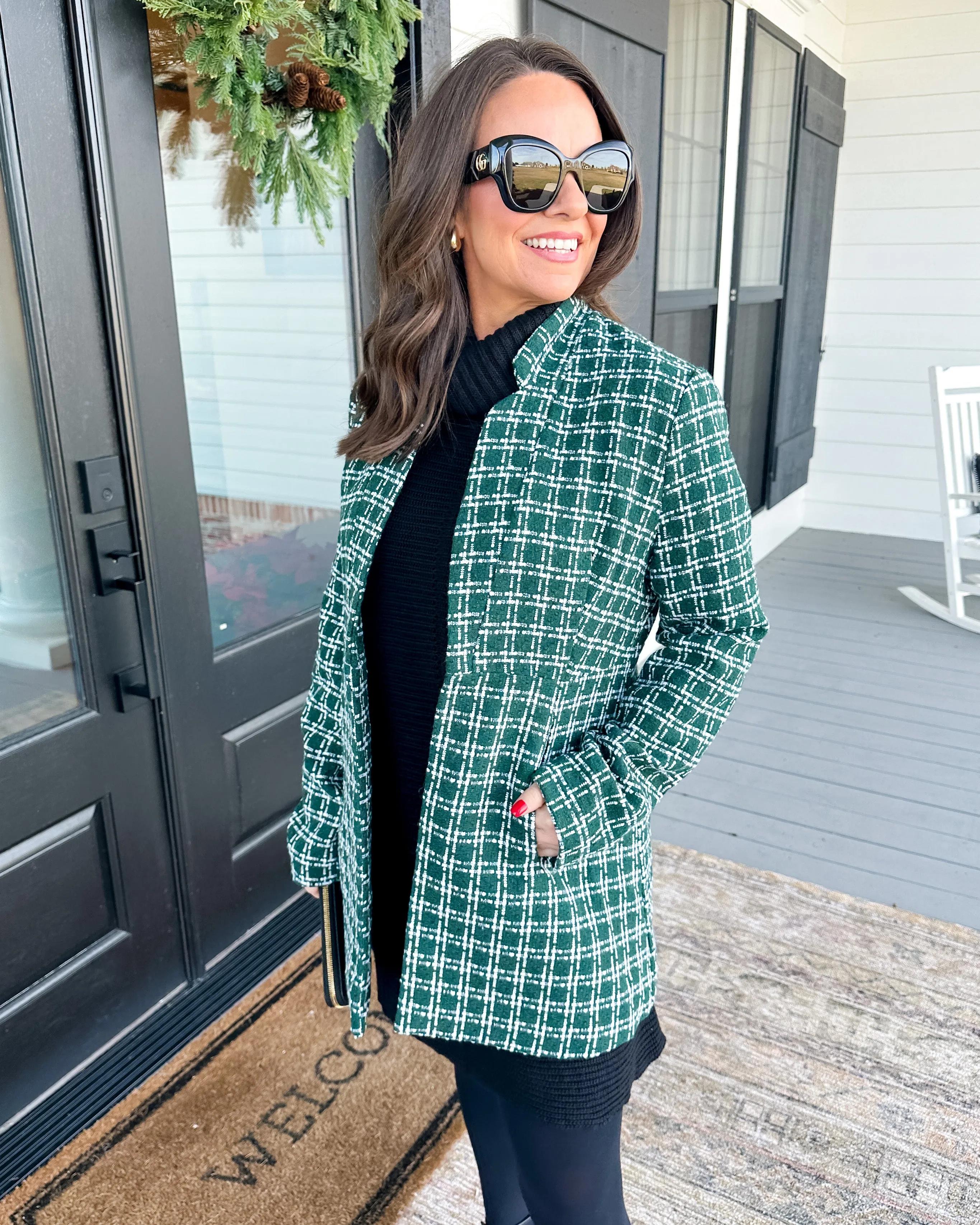 Tweed Blazer in Hunter