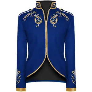 Unisex Fashion Palace Prince Gold Embroidered Jacket Court Uniform Costume