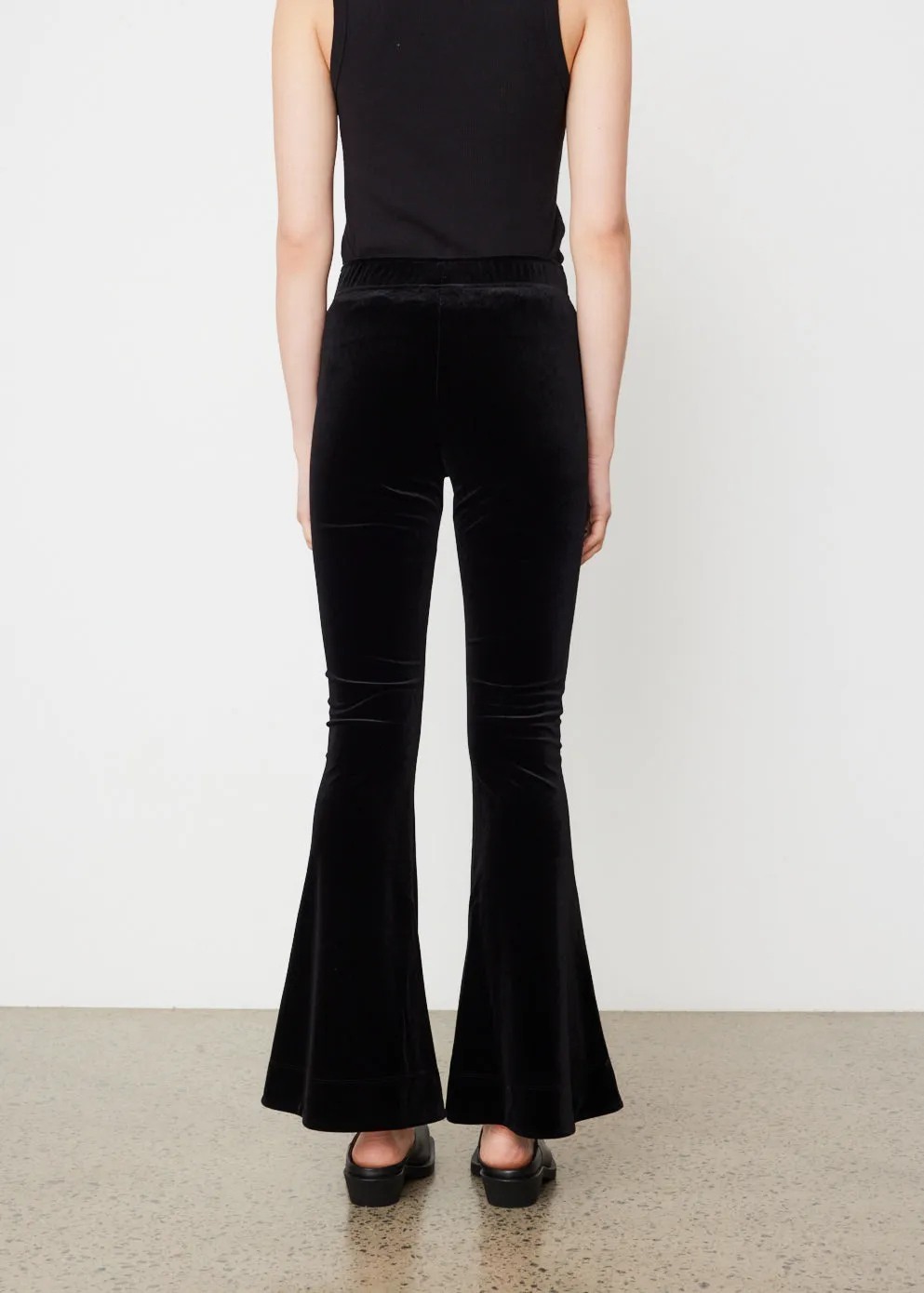 Velvet Jersey Flared Pants