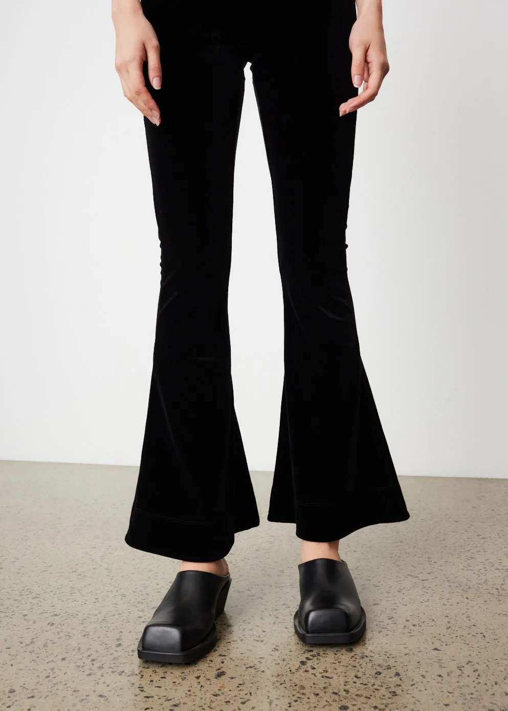 Velvet Jersey Flared Pants