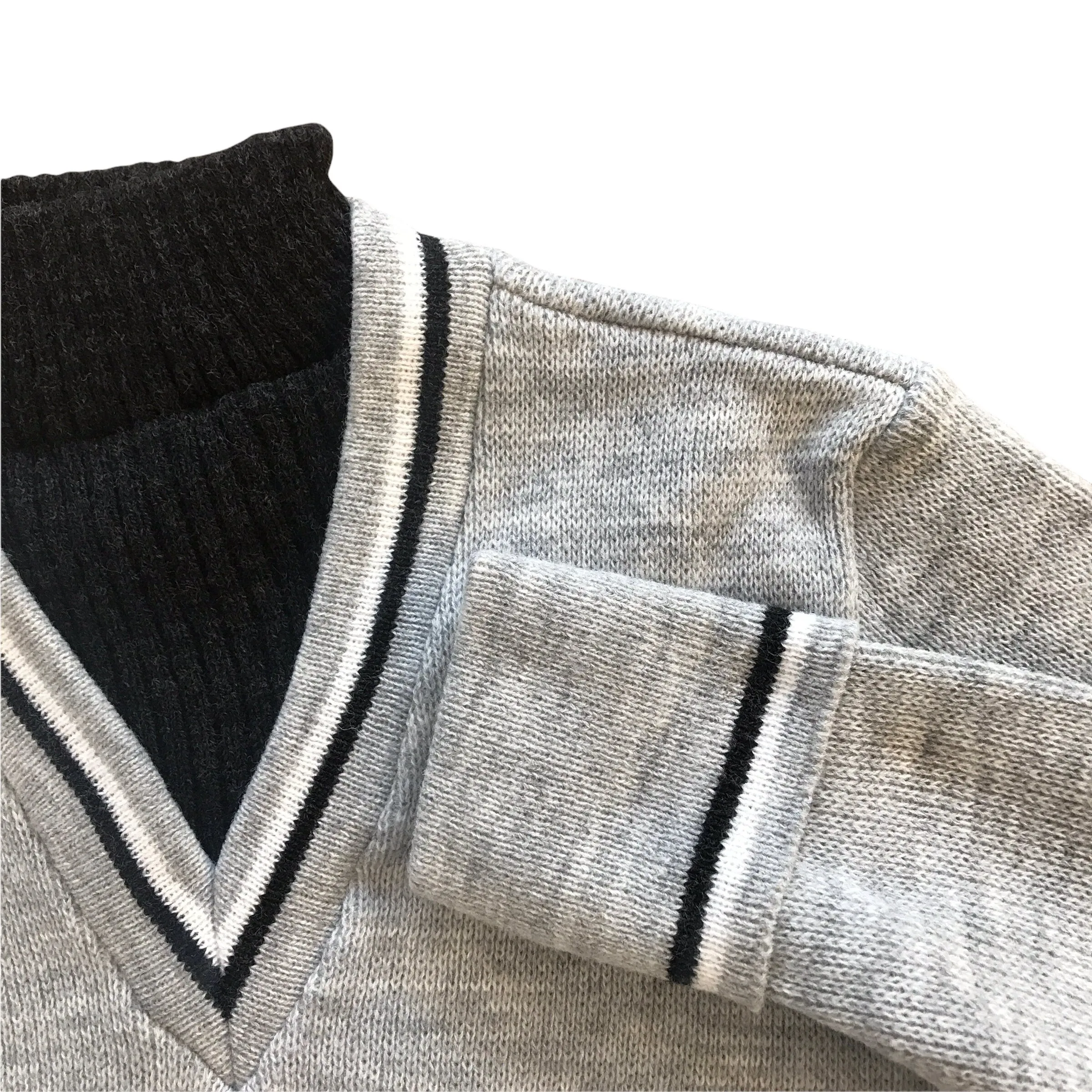 Vintage 60's Children's Grey Turtle Neck Mod Jumper / 3-4Y