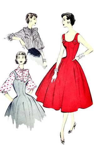 Vintage Advance 6923 pattern Jerry Gilden 1950s dresses 32B UNCUT