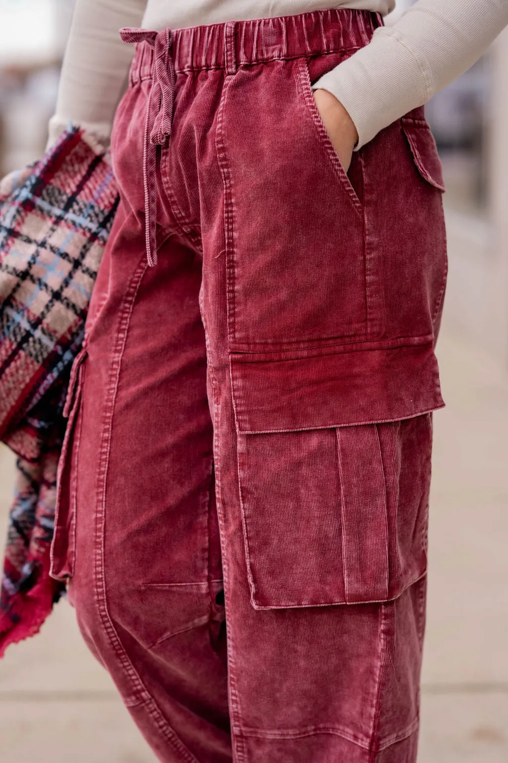 Vintage Washed Relaxed Cargo Pants