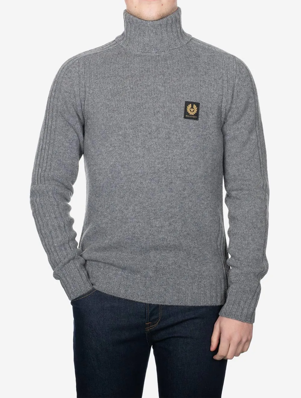 Watch Rollneck Jumper Grey Melange