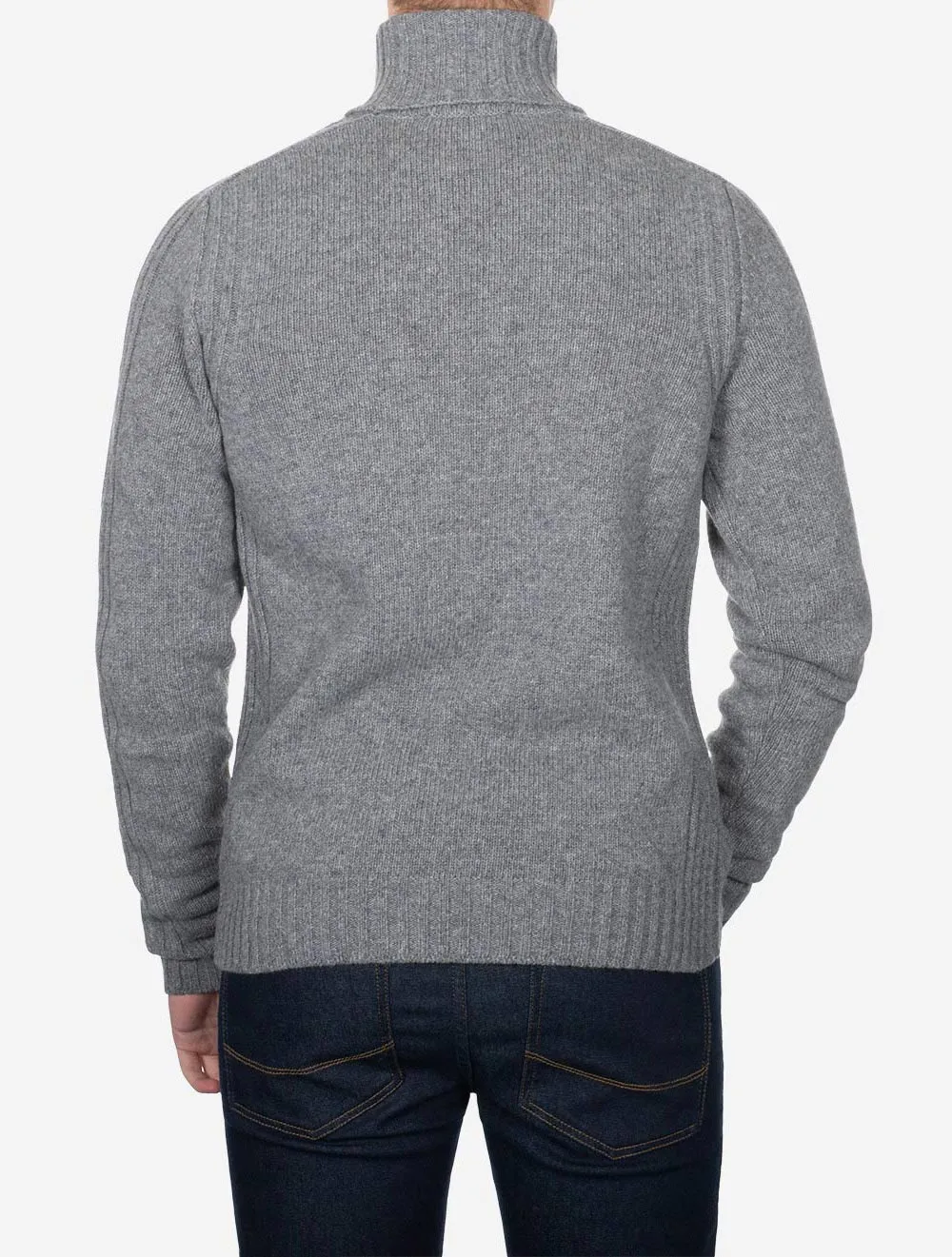 Watch Rollneck Jumper Grey Melange