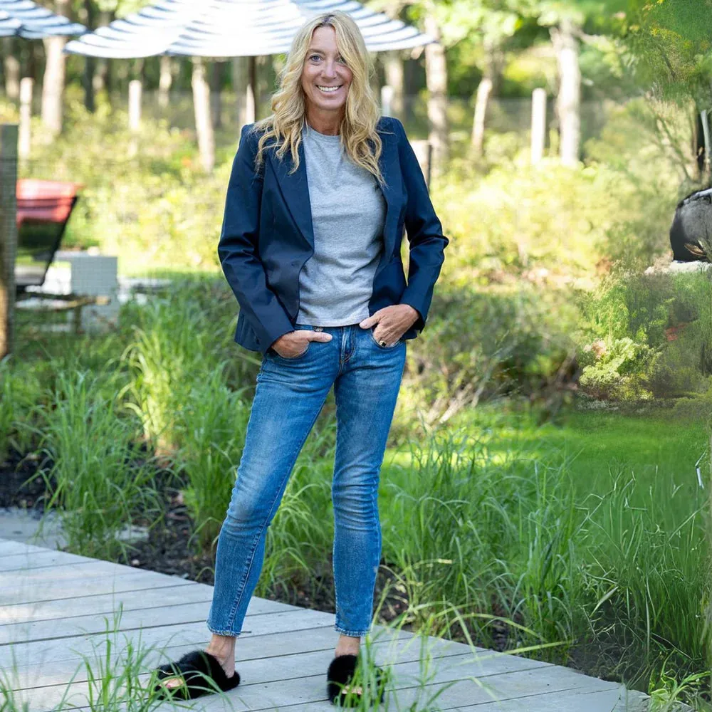 White Crystal Smile Blazer