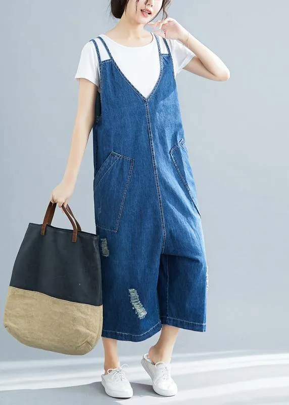 Women jumpsuit pants cotton clothes 18th Century navy pants