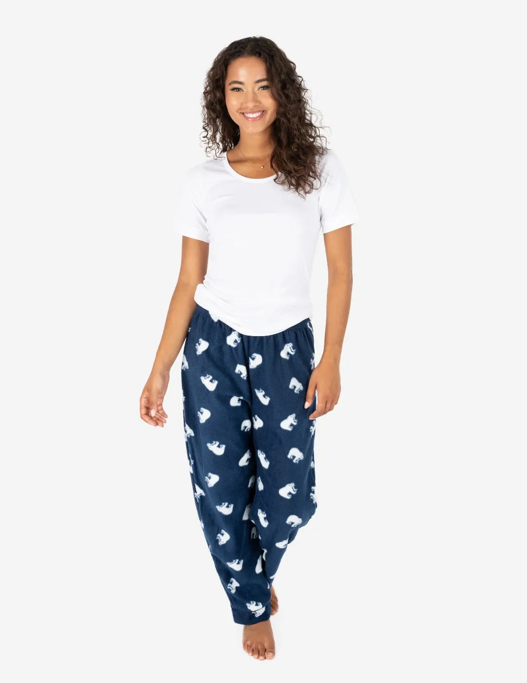 Women's Fleece Polar Bear Pants