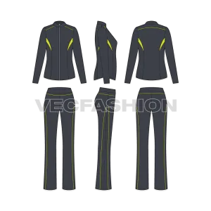 Women's Set of Running Jacket and Pants