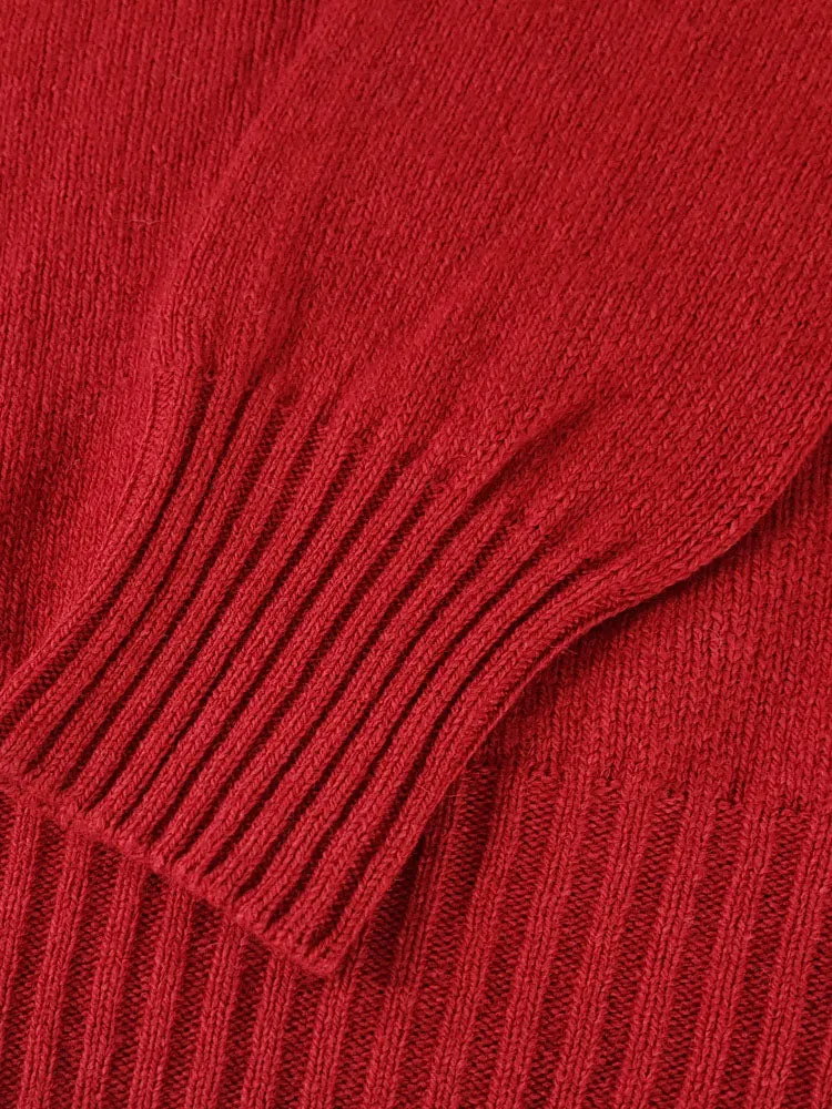 Wool X Cotton Blend Crew Neck Jumper - Rosehip