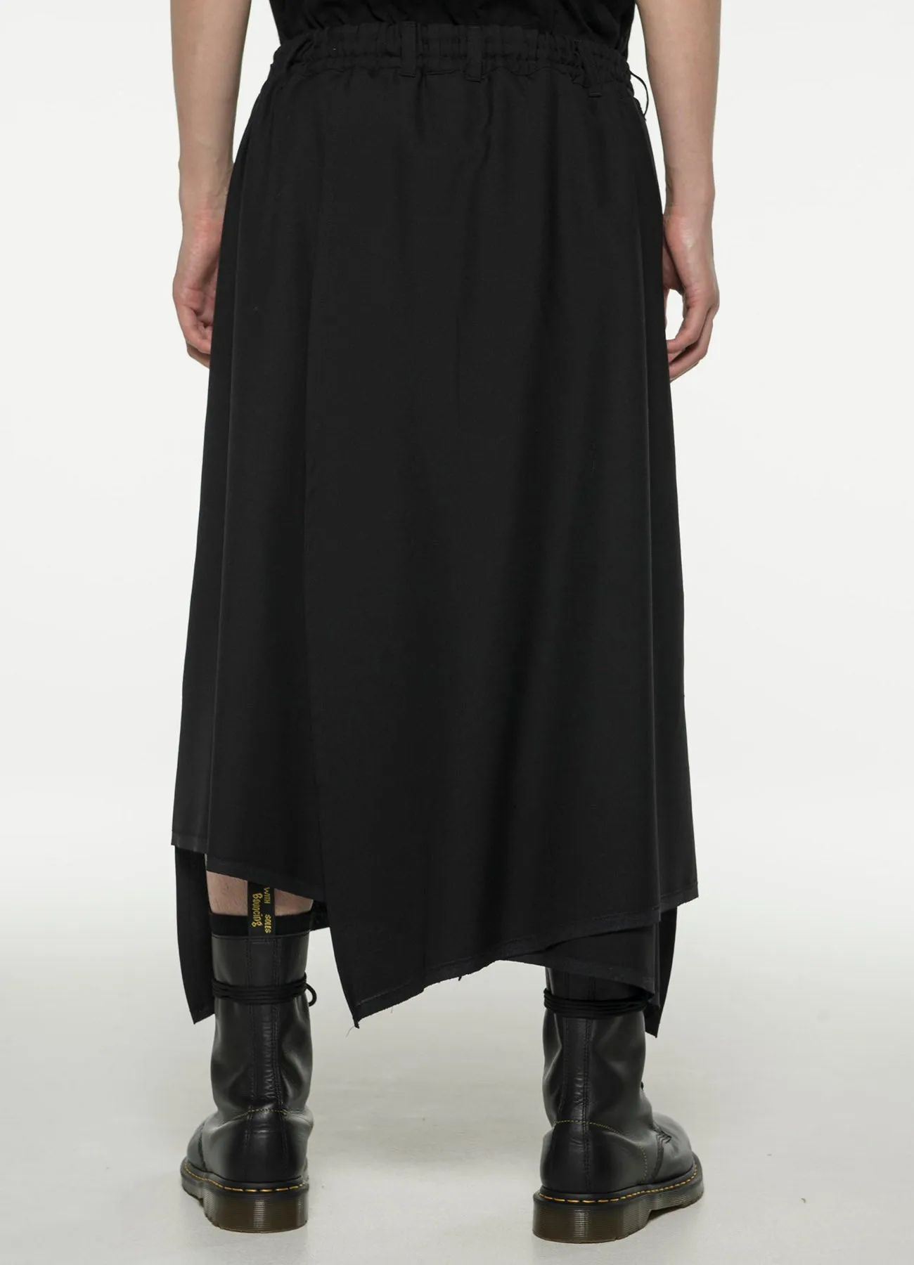 WOOL/POLYESTER GABARDINE HYBRID SKIRT-PANTS