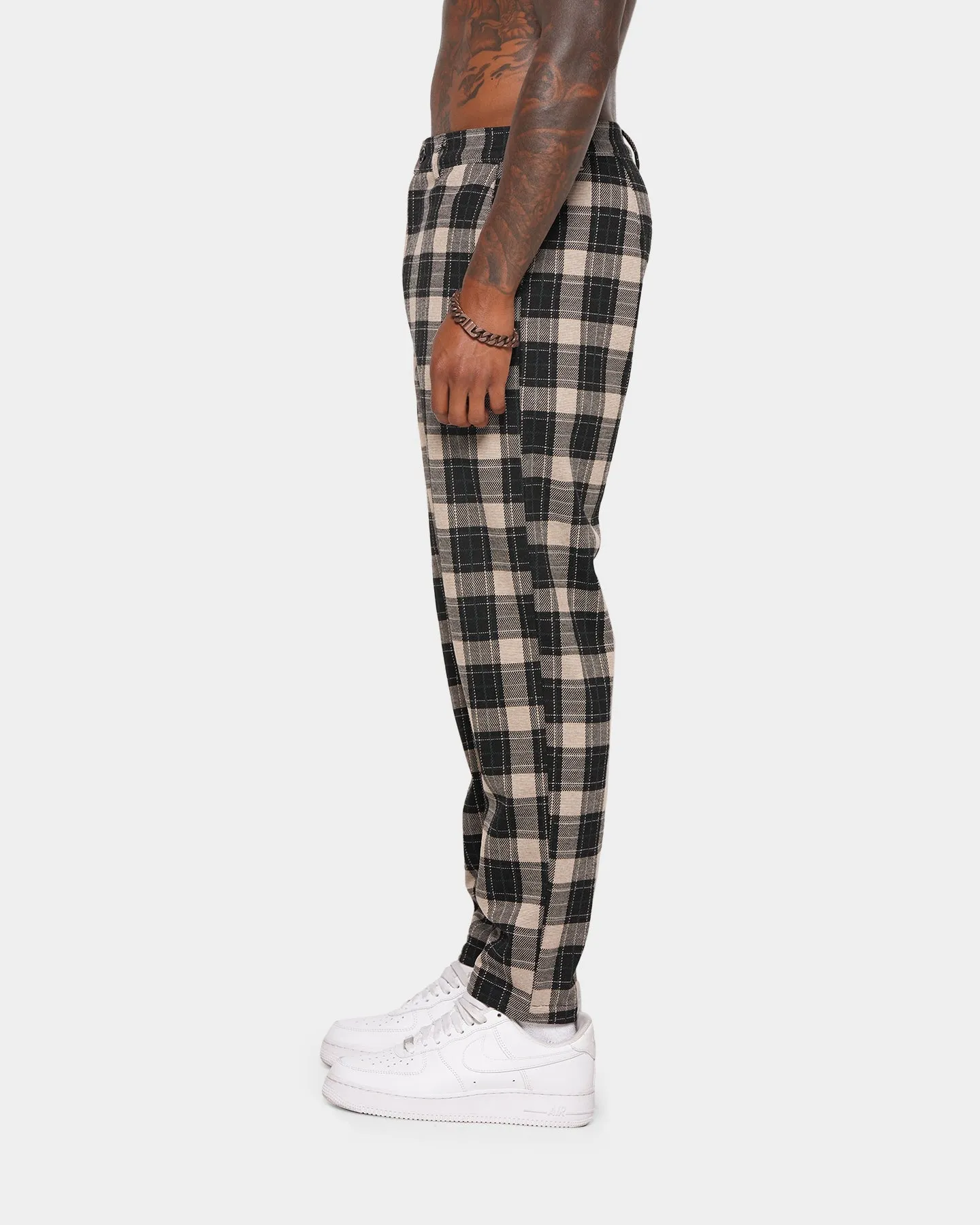 XXIII Isak Plaid Pants Black/Cream