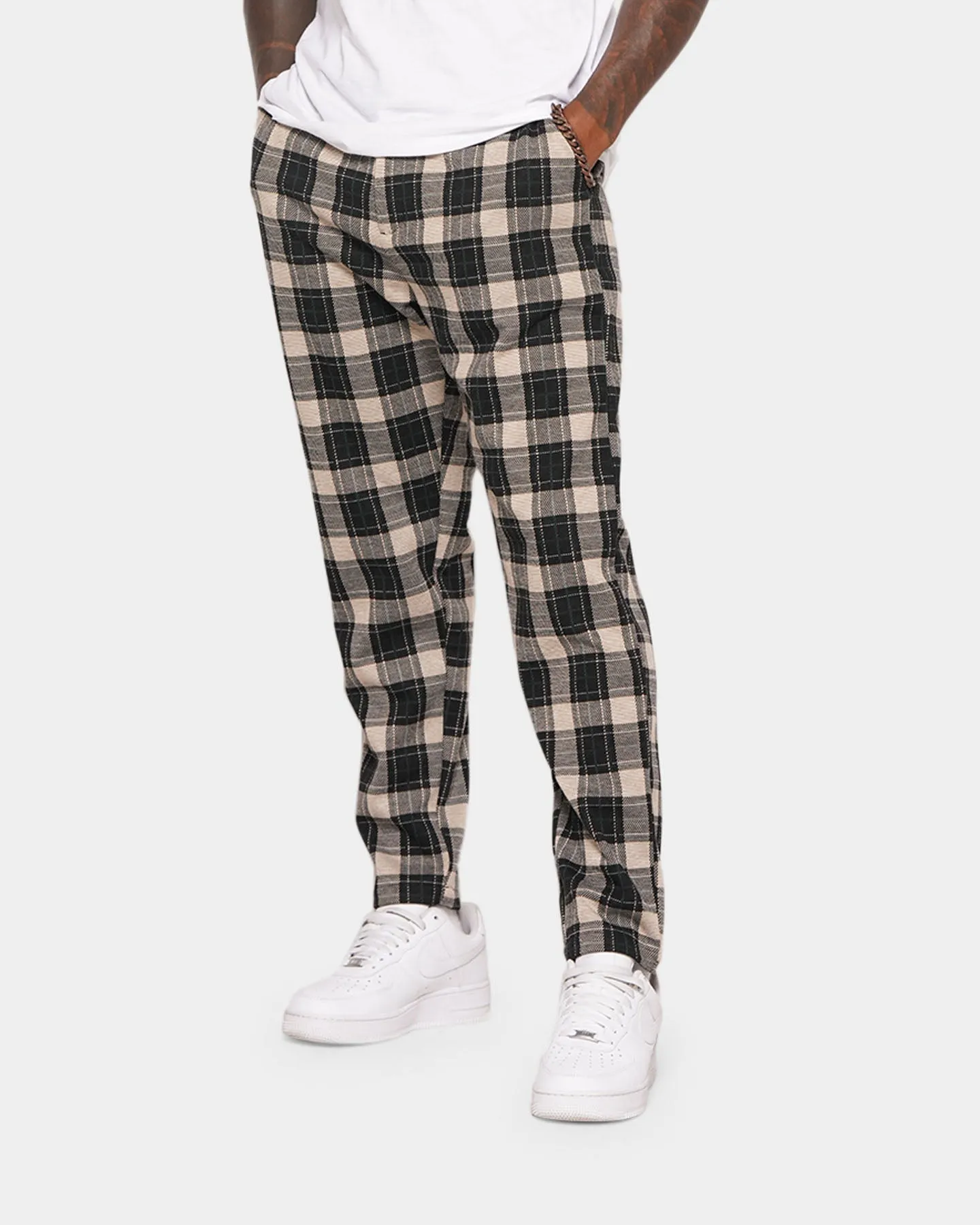 XXIII Isak Plaid Pants Black/Cream